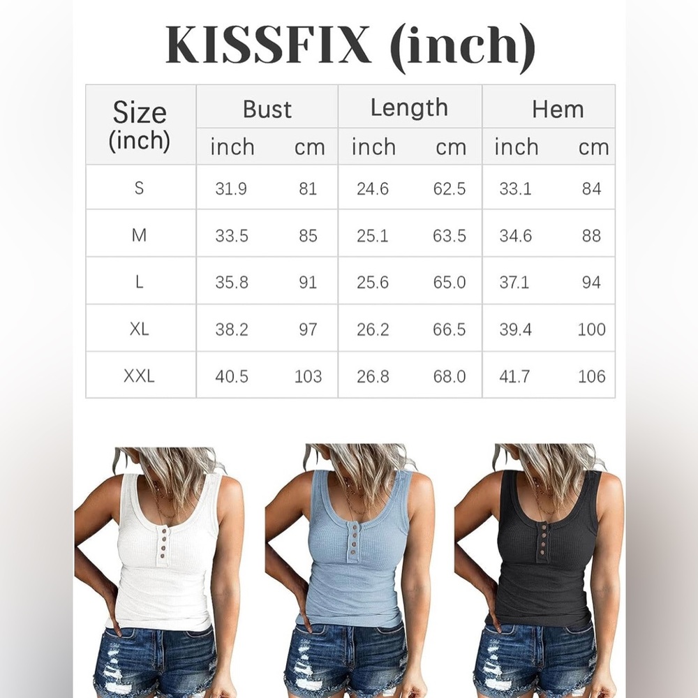NWT Kissfix Ribbed Tank Top - Picture 7 of 7